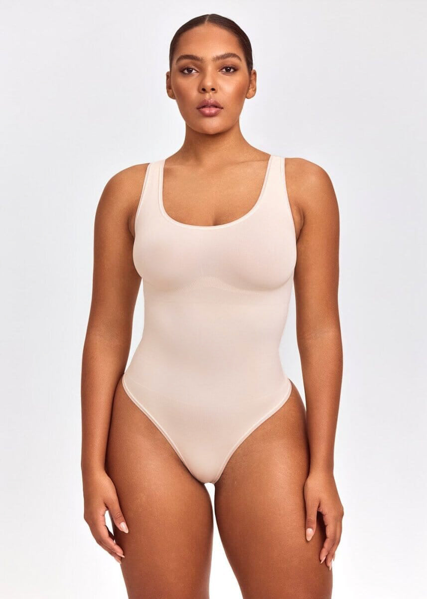 Body sculptant à encolure carrée