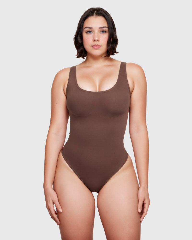 Body sculptant à encolure carrée