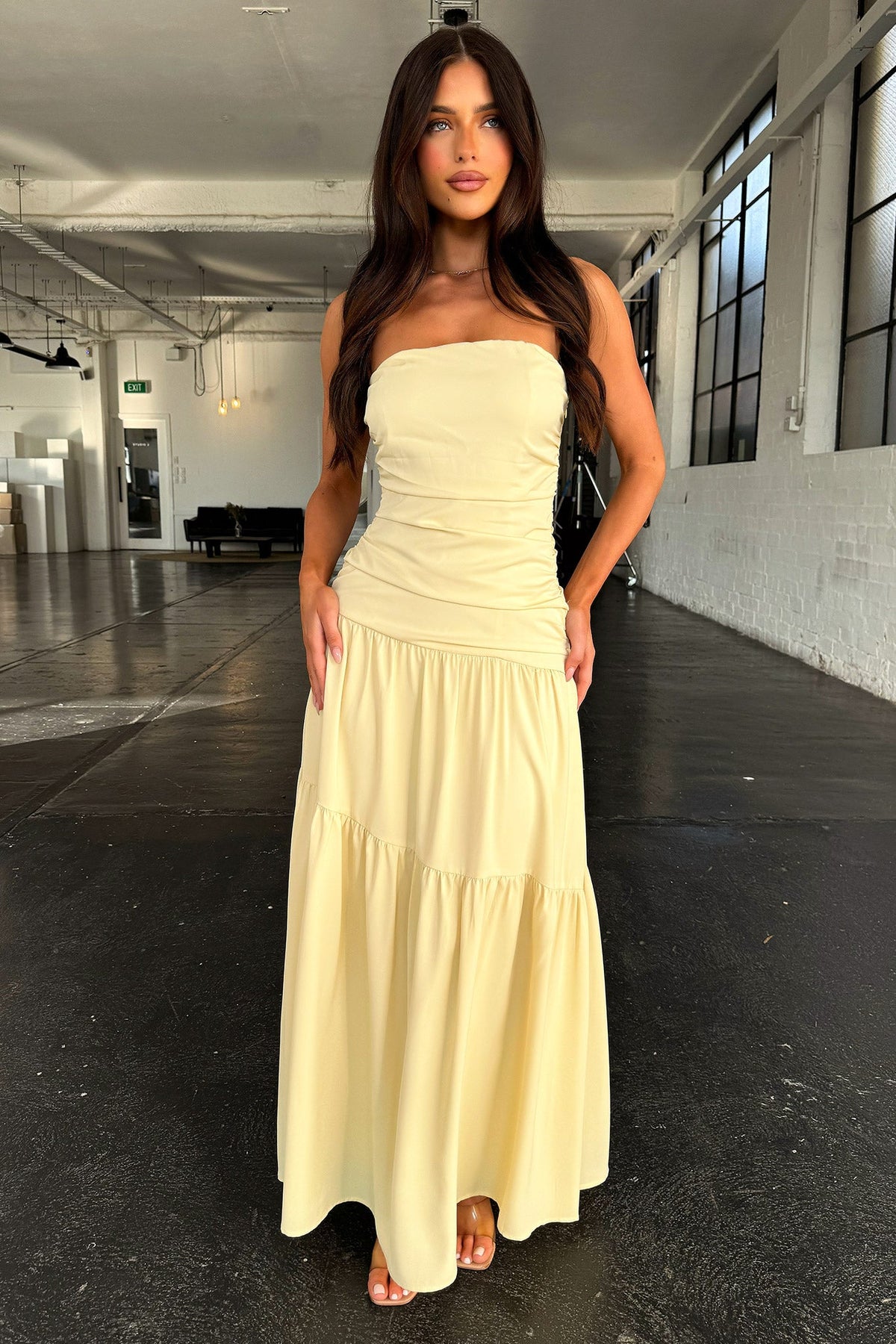 Charlotte Strapless Maxi Dress - Amarillo