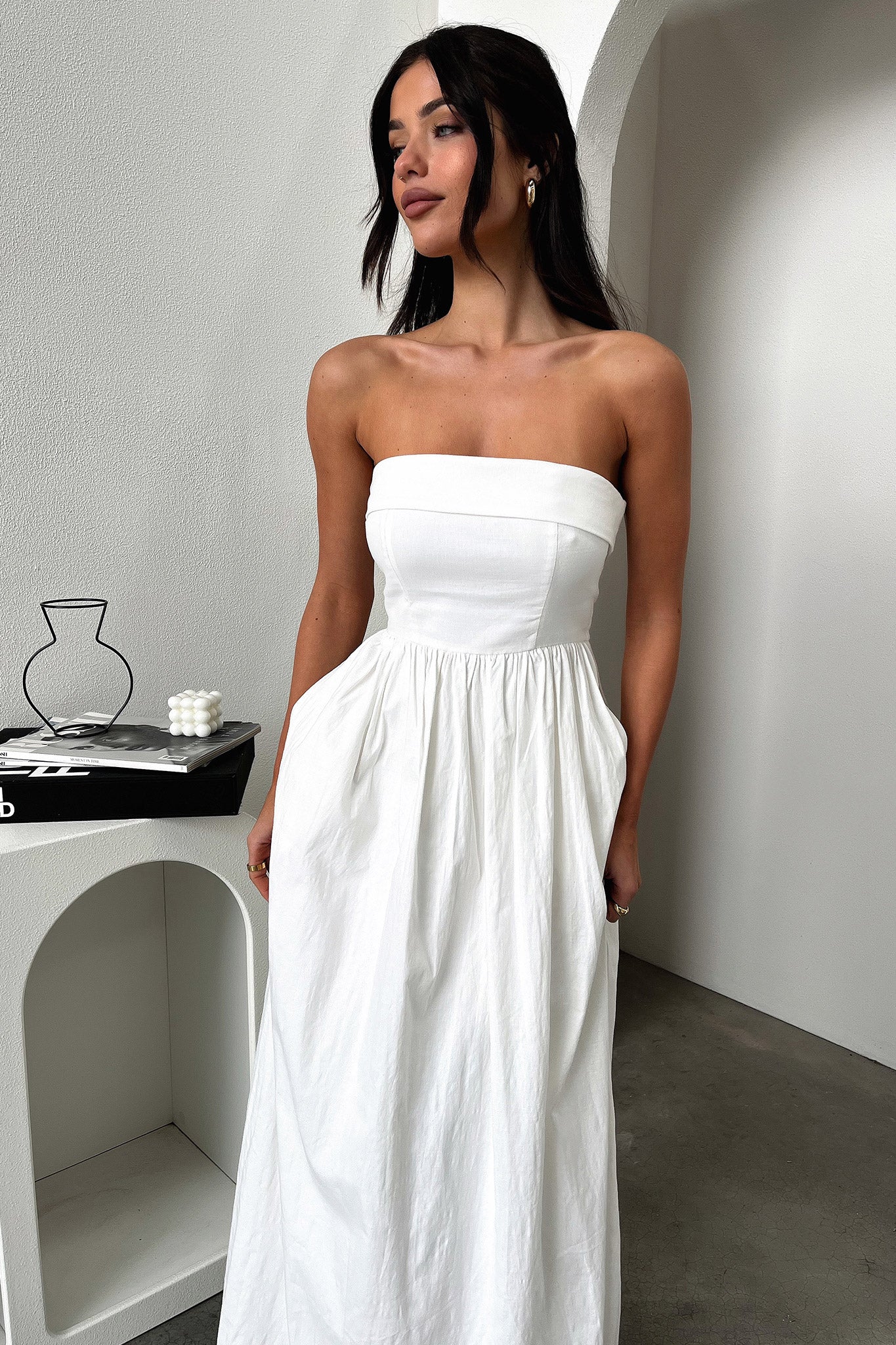 Cornell Maxi Dress - Blanco