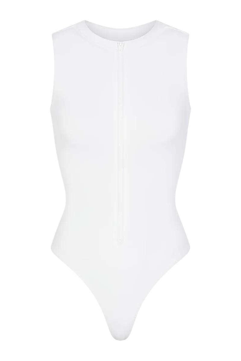 Maillot de bain sculptant col montant zippé