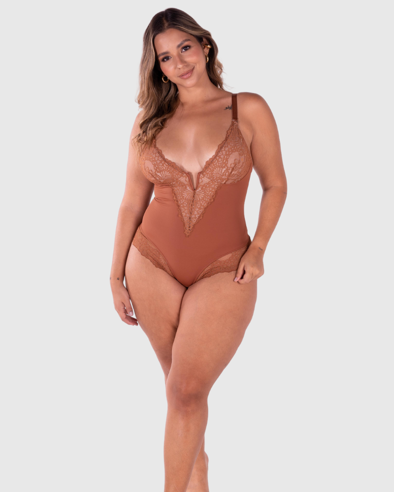Body à Décolleté en V Plongeant
