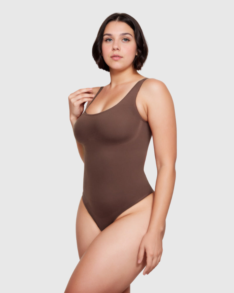 Body sculptant à encolure carrée