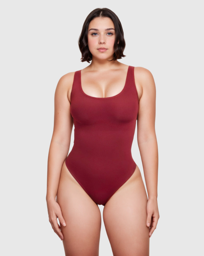 Body sculptant à encolure carrée