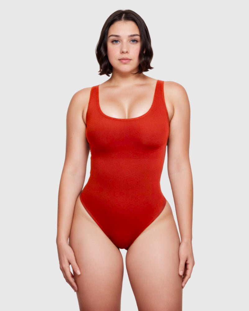 Body sculptant à encolure carrée