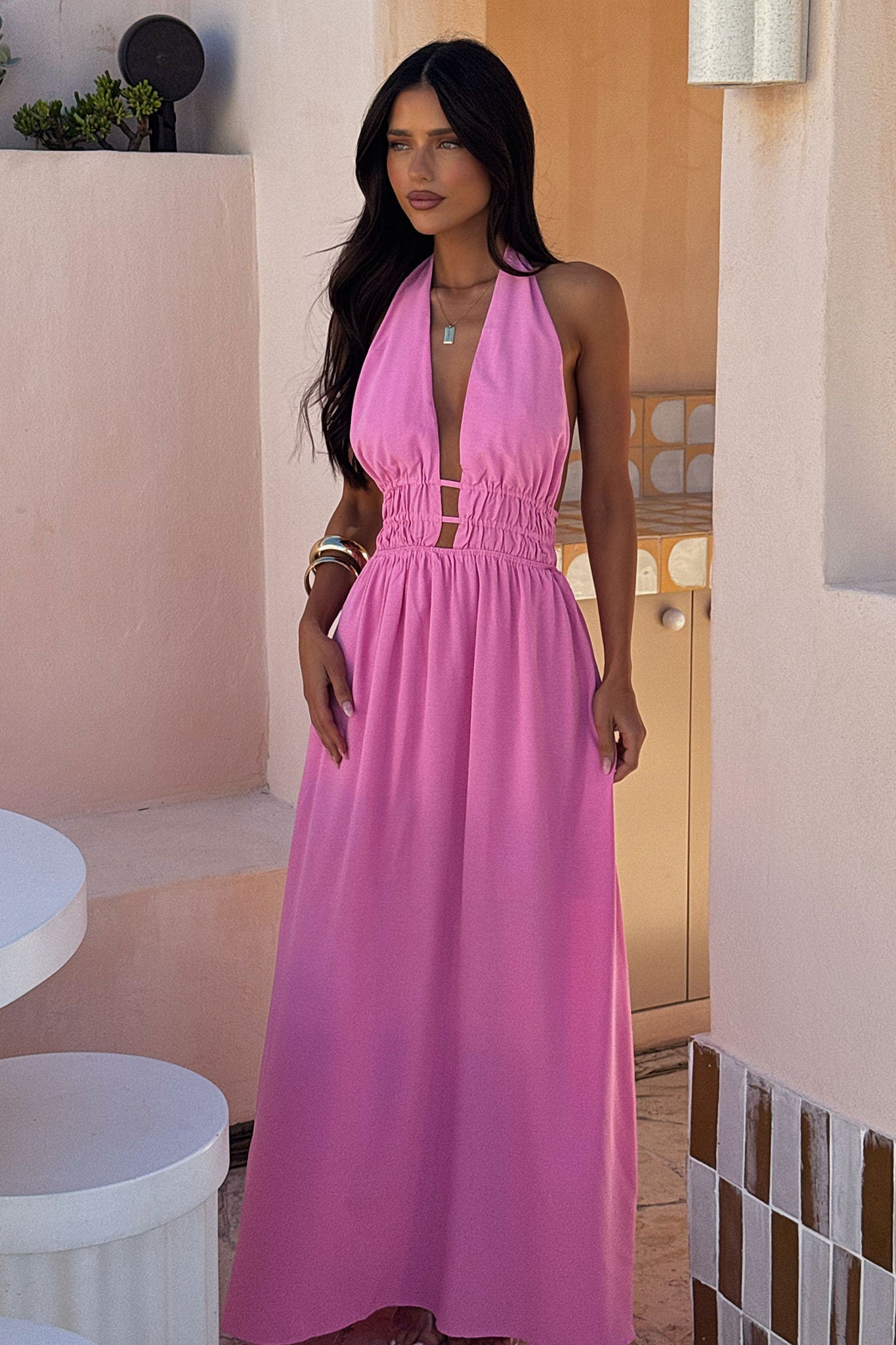 Arien Maxi Dress - Rosa