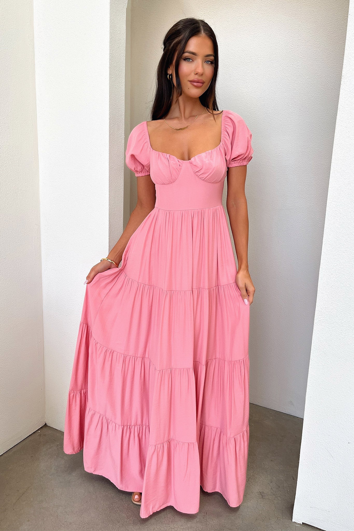 Levona Maxi Dress - Rosa Palo
