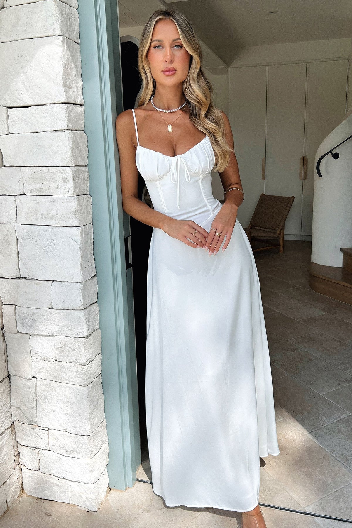 Magdalena Maxi Dress - Blanco