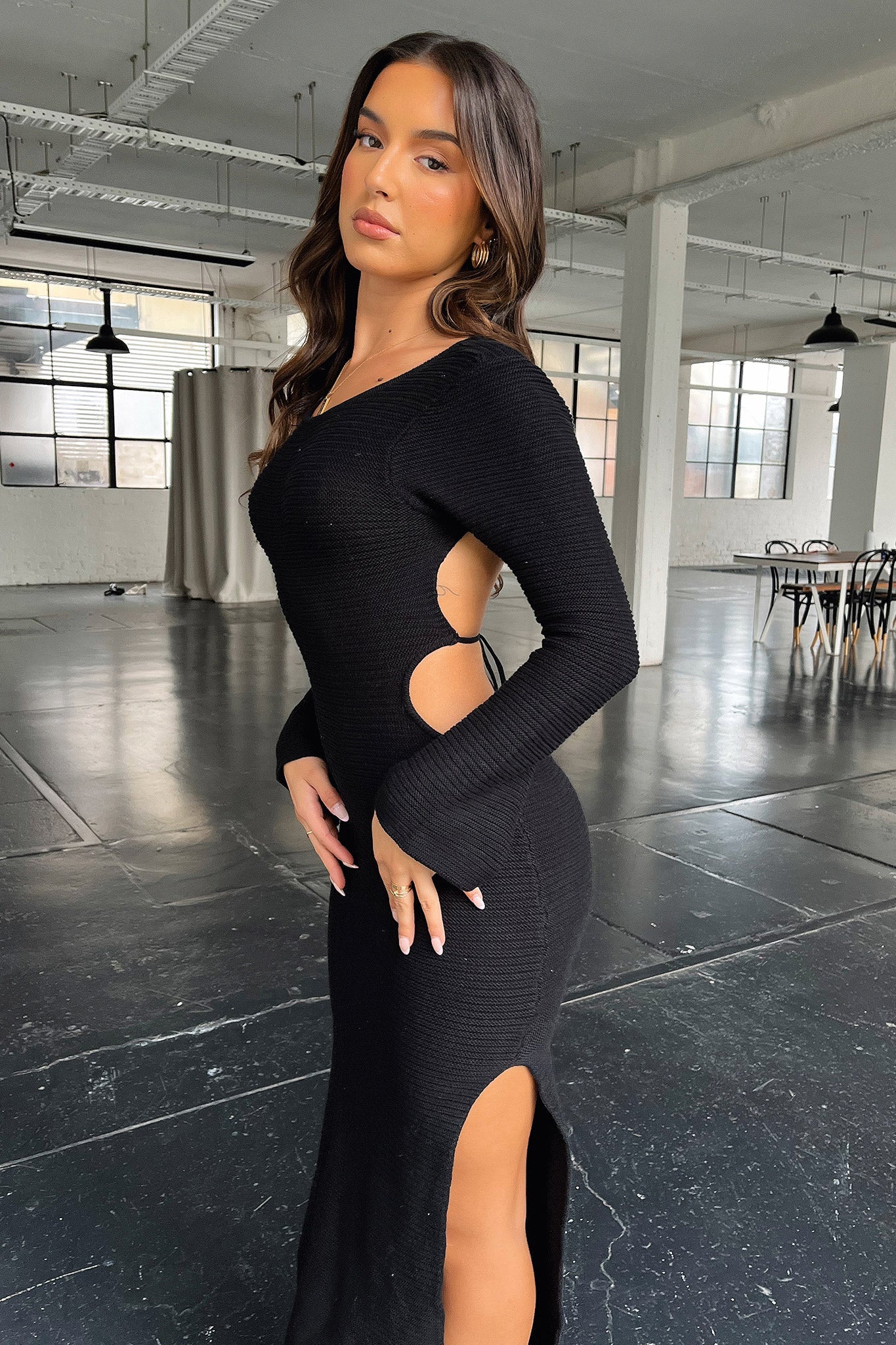 Milos Maxi Dress - Negro