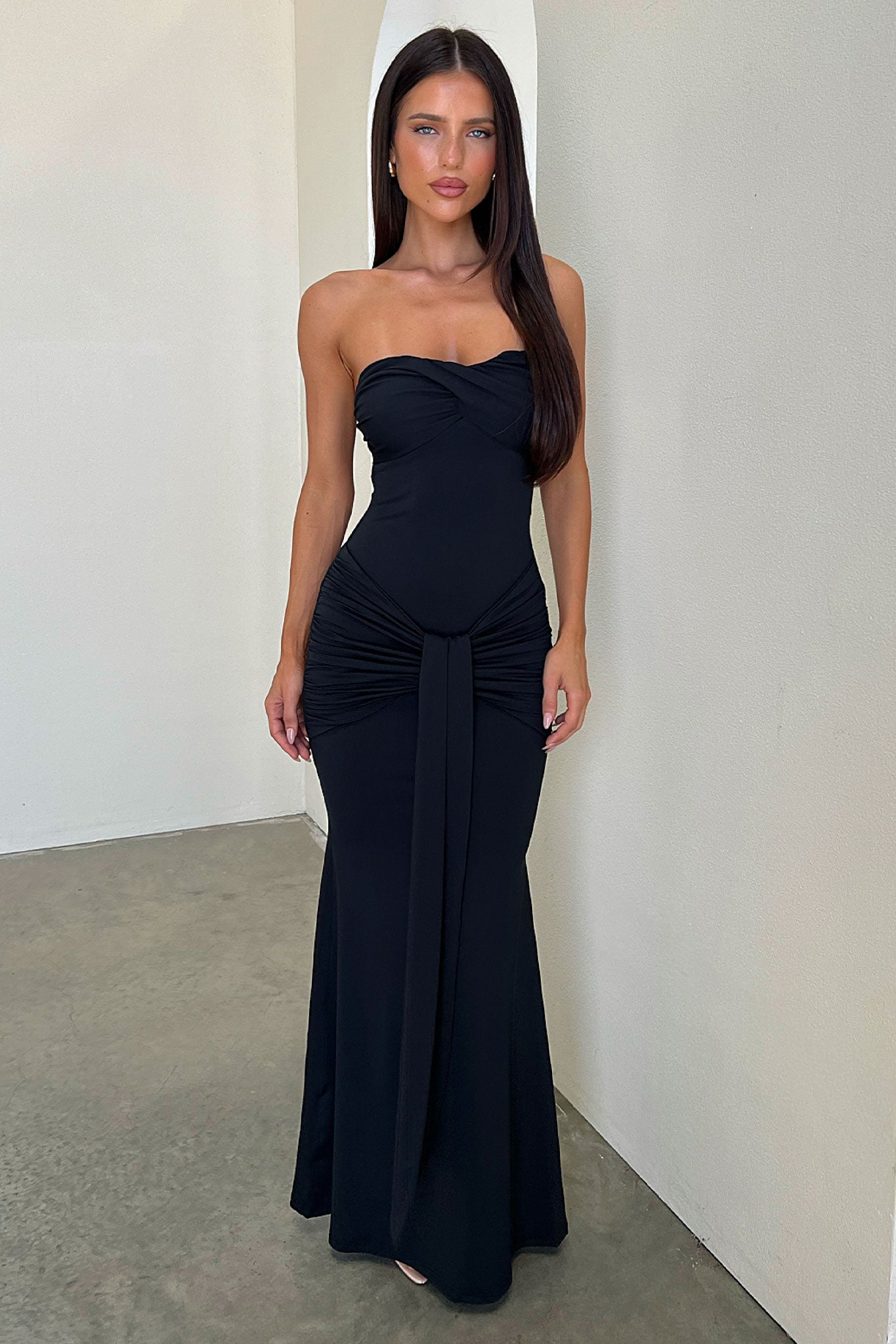Taryn Strapless Maxi Dress - Negro