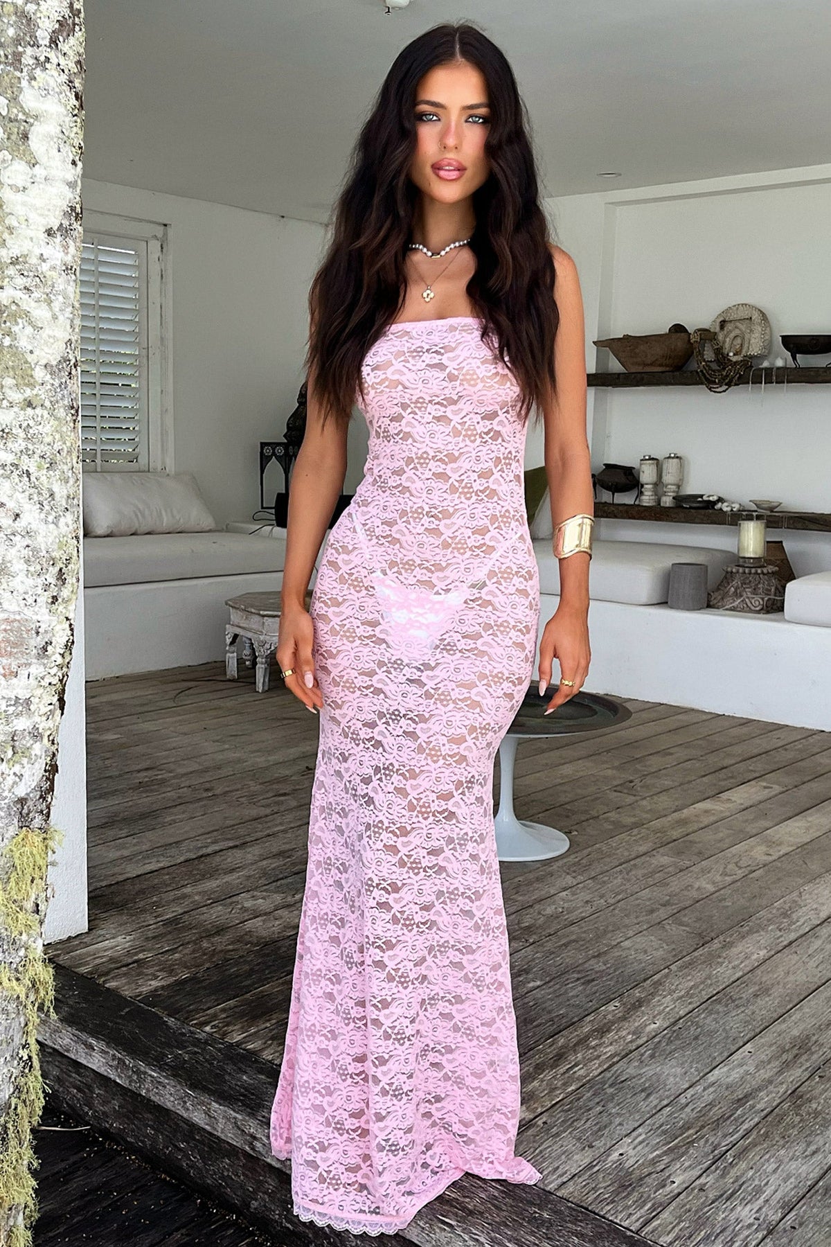Veradi Maxi Dress - Rosa Claro